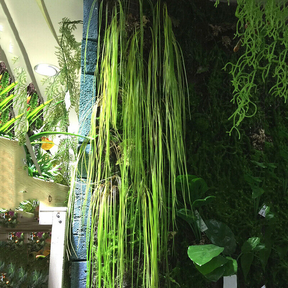 1x Artificial Plastic Grass Leaves Simulation Fake Plant Wall Hanging Home-Decor