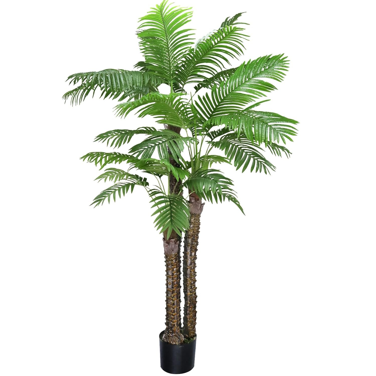 8FT Artificial Palm Tree Fake Phoenix Faux Outdoor Plant Pre Potted