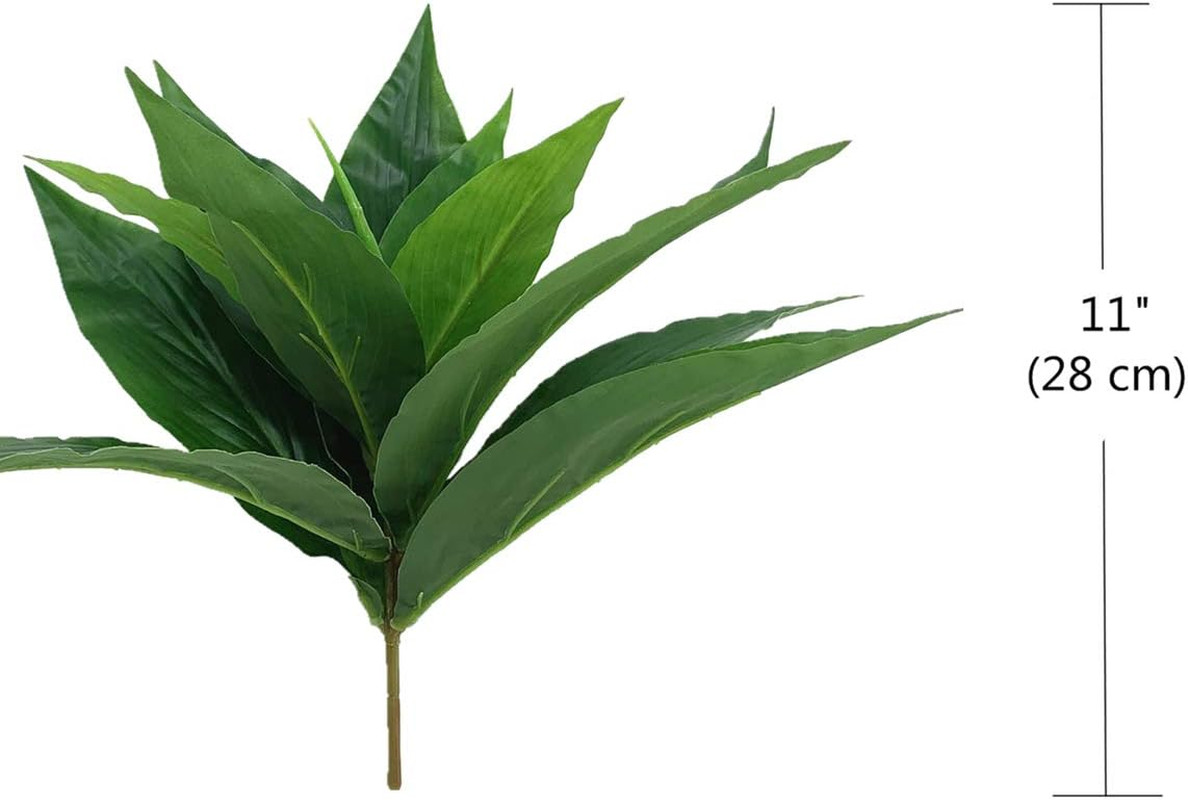 CATTREE Artificial Plants Outdoor Decor, Fake Plant Shrubs Faux Grass Plastic Le