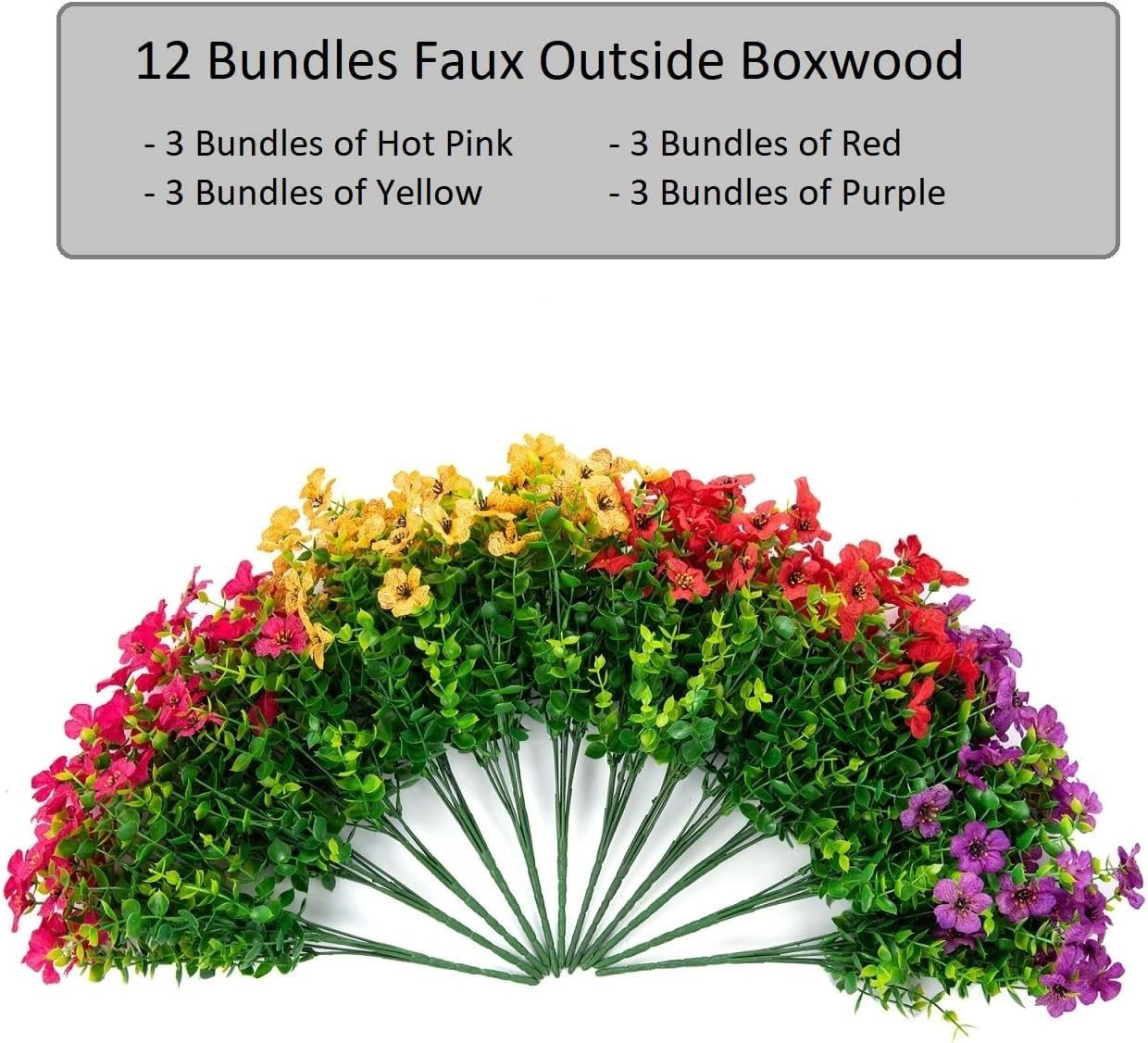 Artificial Flowers for Outdoors Daisy 12 Bundles for Home Decoration, Faux Fl…