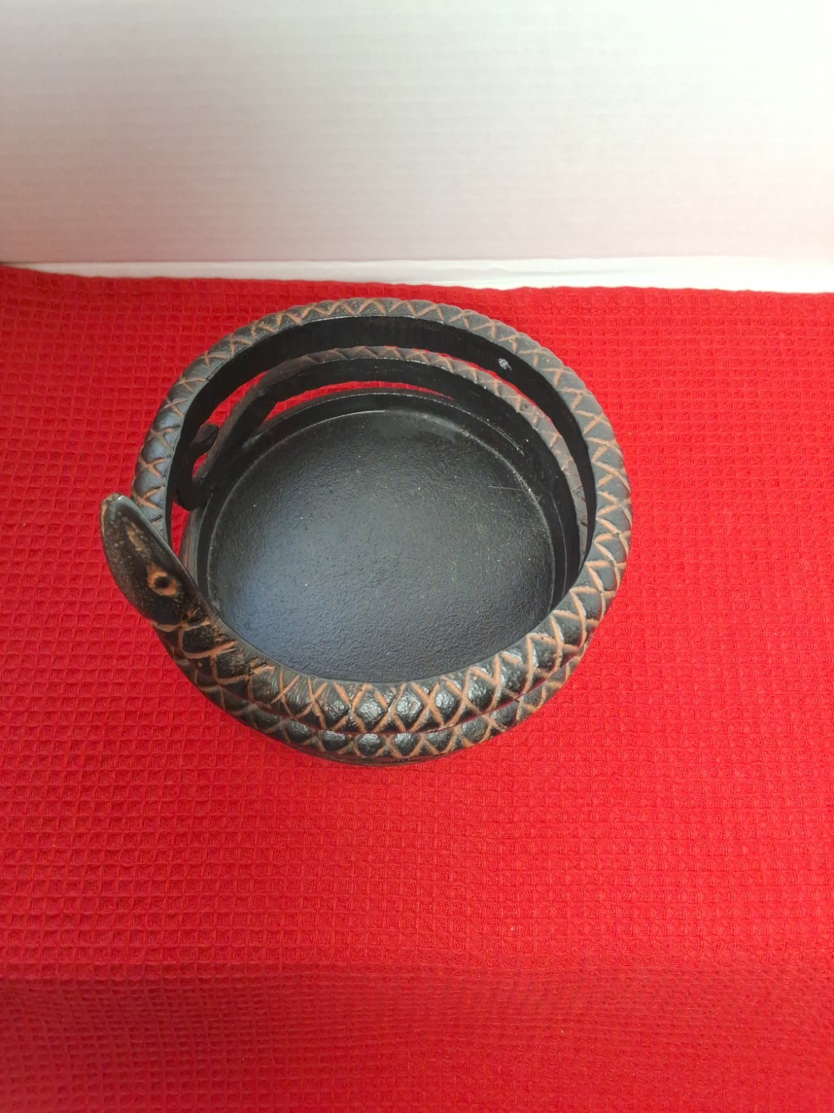 Wrap Around Metal Snake – Planter Decor – Bowl Holder – Large Candle Holder