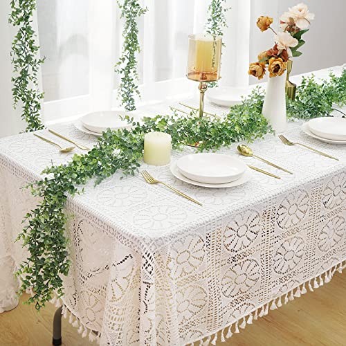 2 Pack Faux Eucalyptus Garland, 12Ft Artificial Vines Fake 2 Packs Grey Green