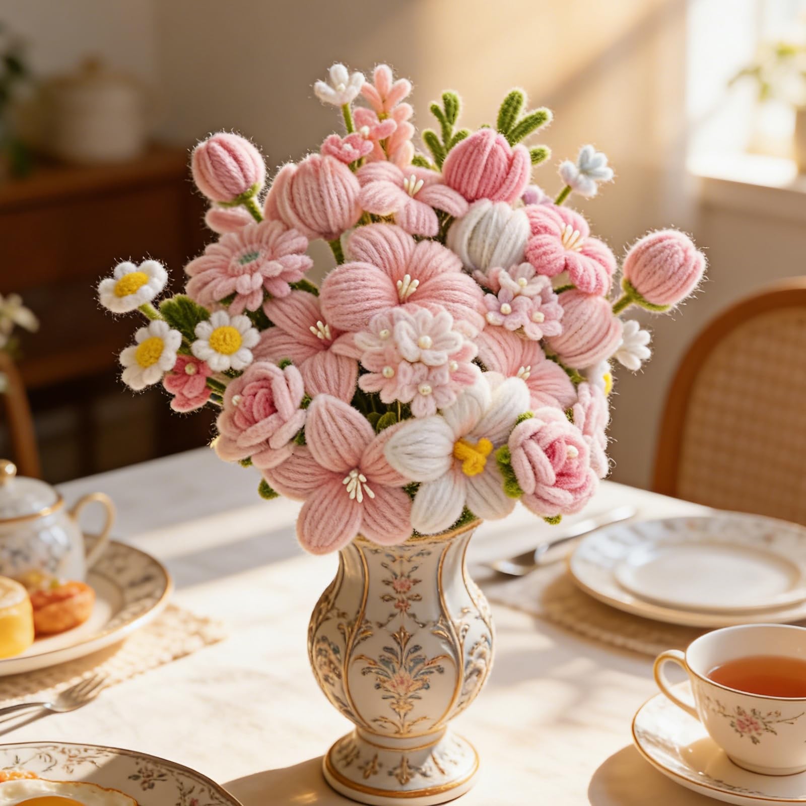2000 PCS White Flower Stamens 2.3 Inch Cotton Bulk Artificial Floral Center