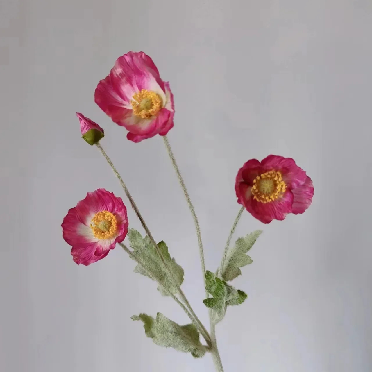 Artificial Flowers Fake Poppy Silk Flowers Long Stem Housewarming Garden Table W