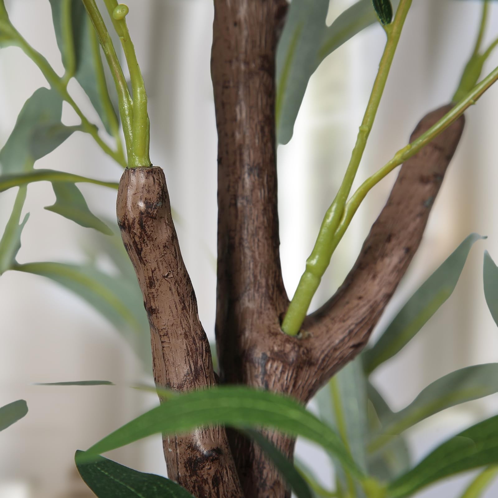 Artificial Olive Tree, 4FT Tall Faux Olive Trees 48in Outdoor Fake Potted Sil…