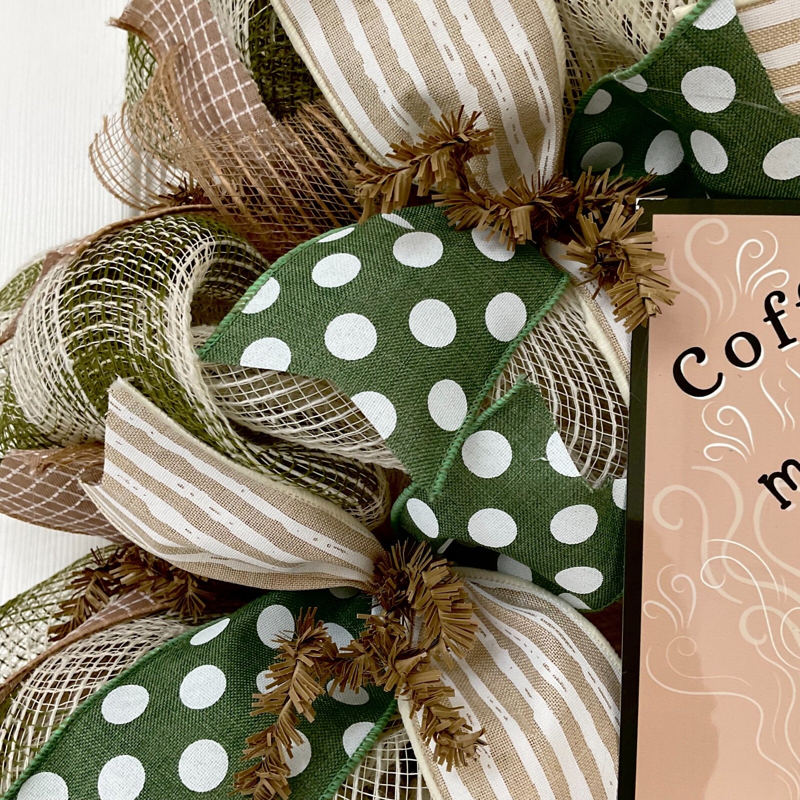 Cozy Coffee Country Kitchen Wreath Coffee & Friends Make the Perfect Blend