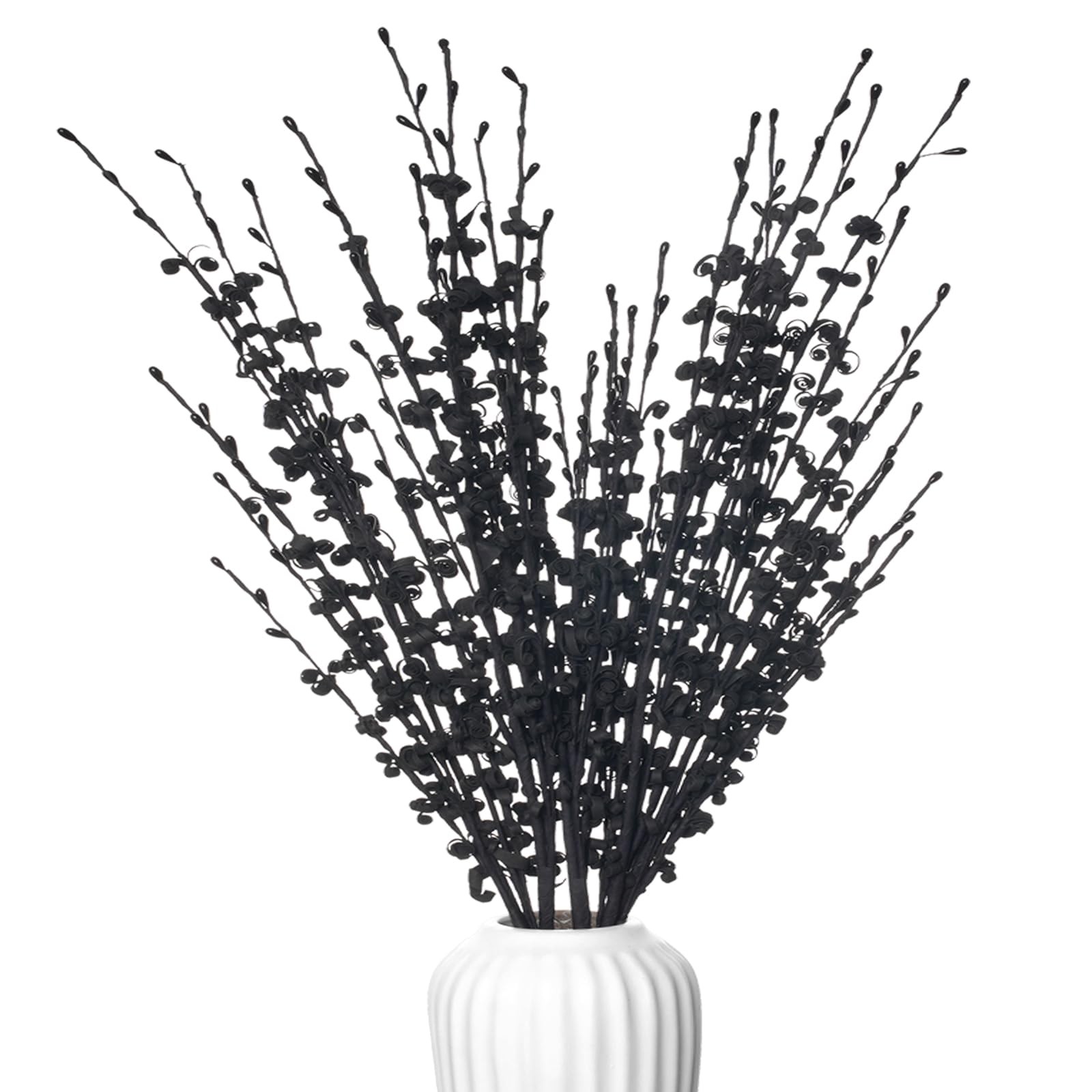 Artificial Jasmine Flowers 5Pcs 29.5 Inch Black Faux Bouquet Wedding Home Decor