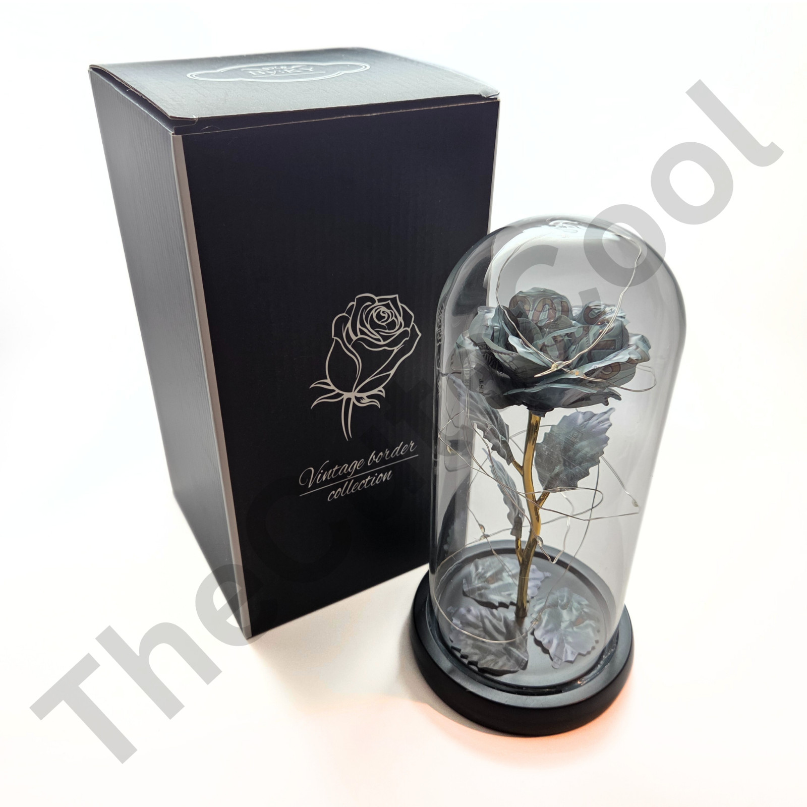 Forever Eternal Galaxy Flowers LED Light Cash Money Dollar Bill Rose Cool Gifts