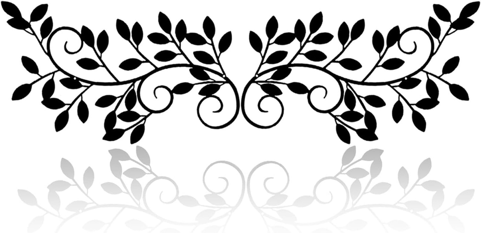 2 Pieces Metal Tree Leaf Wall Decor Vine Olive Branch Leaf Wall Art Wrought Iron