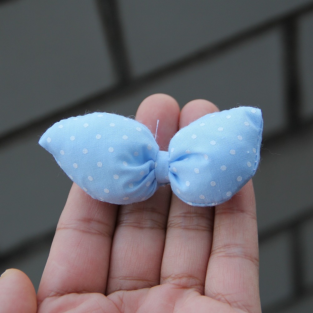 7.5cm The Exquisite Princess Rose Polka Dot Cotton Bow Tie Headband