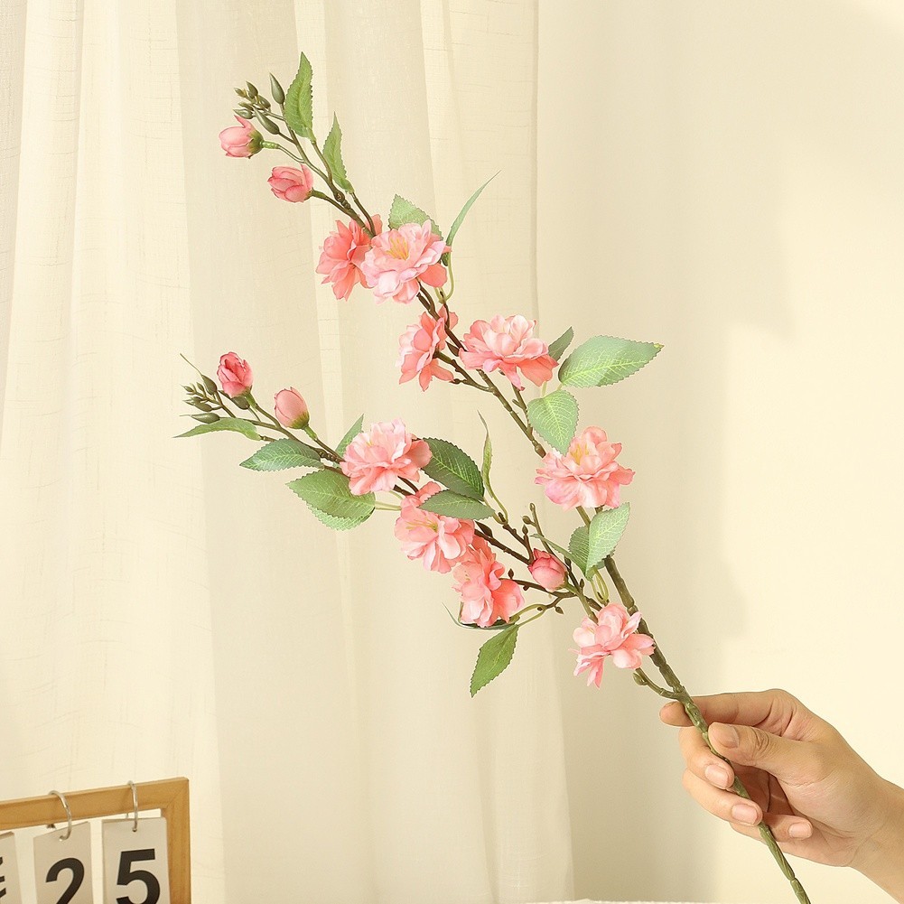 Artificial Camellia Flower 27.56in for Wedding Table Decor Outdoor Use