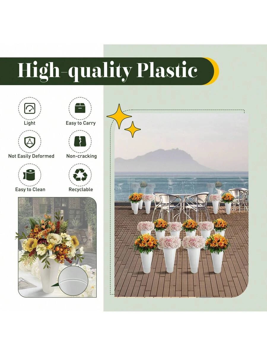 12x Plastic Buckets Florists Gardens Weddings Bars Clubs Balconies