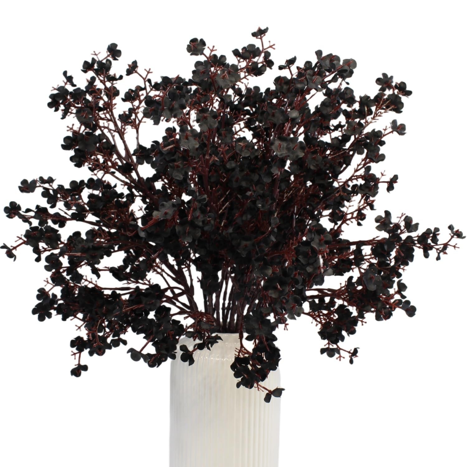 10 PCS Black Artificial Baby Breath Fake Gypsophila Gothic Halloween Decor