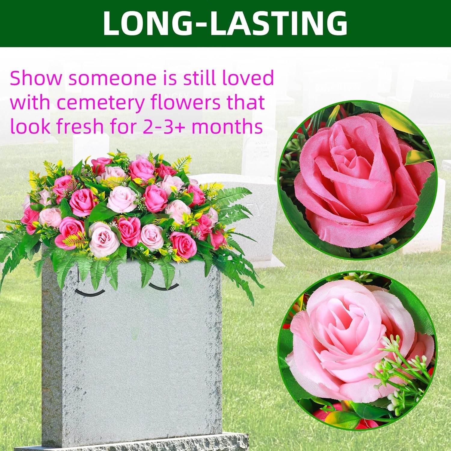 Artificial Cemetery Flowers, Artificial Silk Flower Arrangement,Artificial Rose