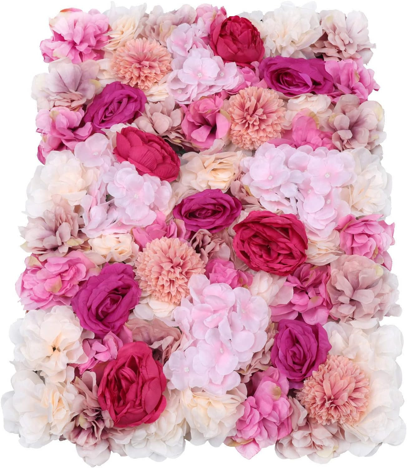 6Pcs Realistic Flower Wall Background Artificial Flowers Wall Backdrop Panel 3D