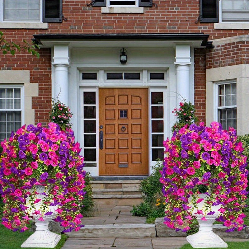 4pcs Artificial Hanging Petunia Garland Fake Trailing Flower Wedding Party Decor