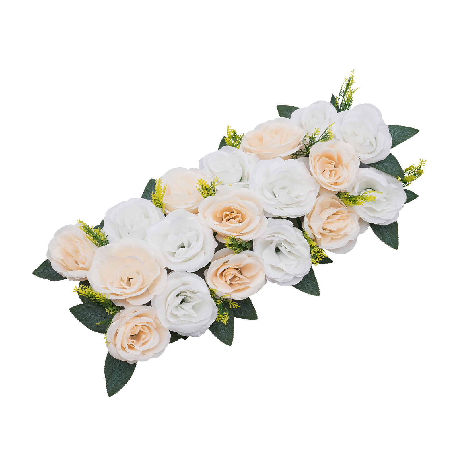 10* White Wedding Dining Table Artificial Rose Flower Centerpieces 50*25 cm