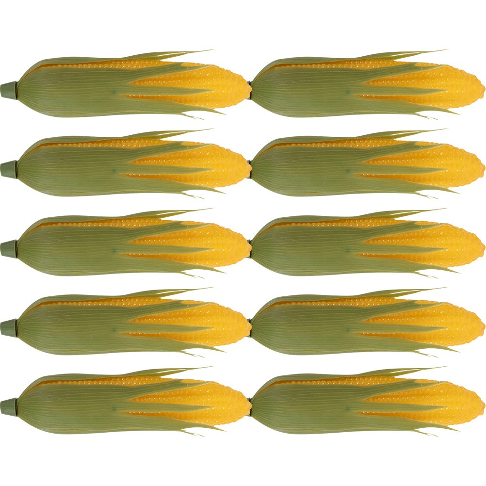 10Pcs Lifelike Reusable Artificial Corn Plastic Models for Shop Display Decor