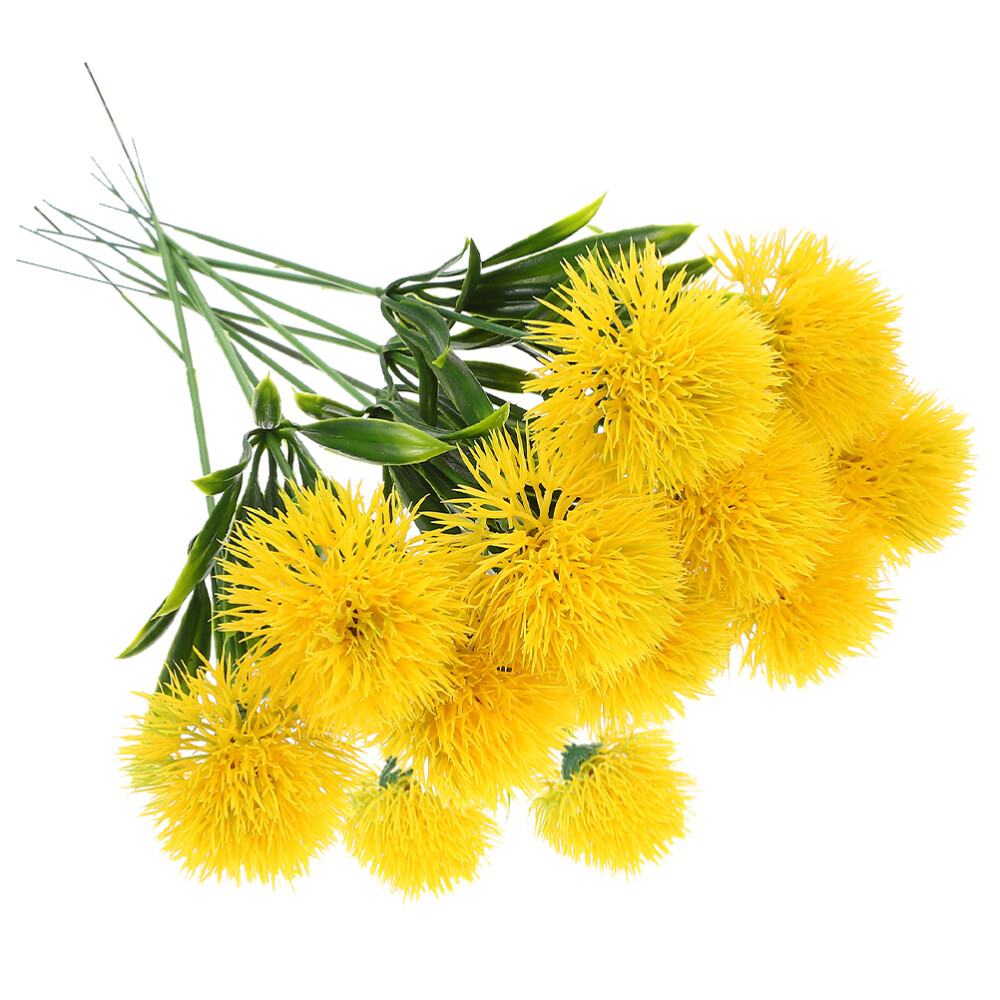 12 Pcs Realistic Artificial Dandelion Branches Faux Flower Decoration for Home