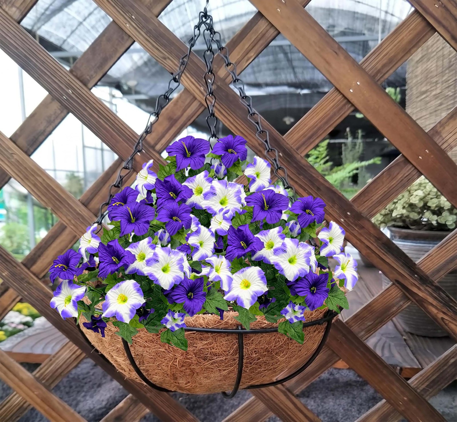 2PCS Artificial Flowers for Outdoors Faux Morning Glory Spring Summer Decorat…