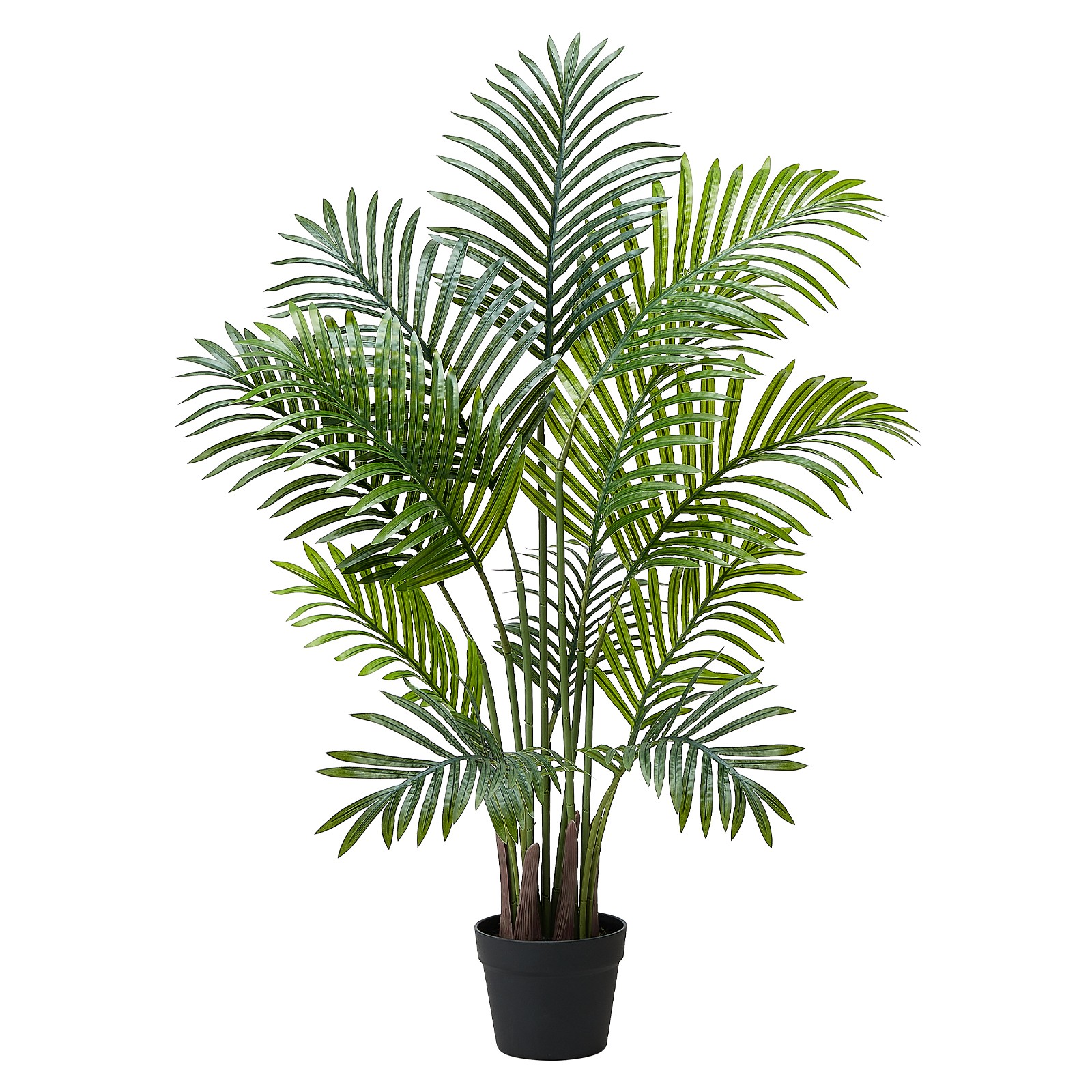 VEVOR 4ft 2Pack Artificial Areca Palm Trees with White Planter Indoor