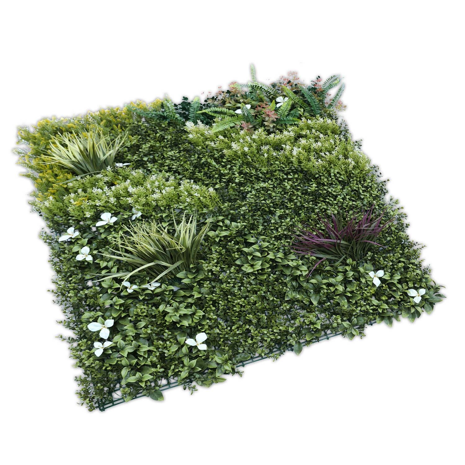 40″ Artificial Faux 3D Mix Leaves Wall Panel Fence Screen Home Outdoor Decor #04