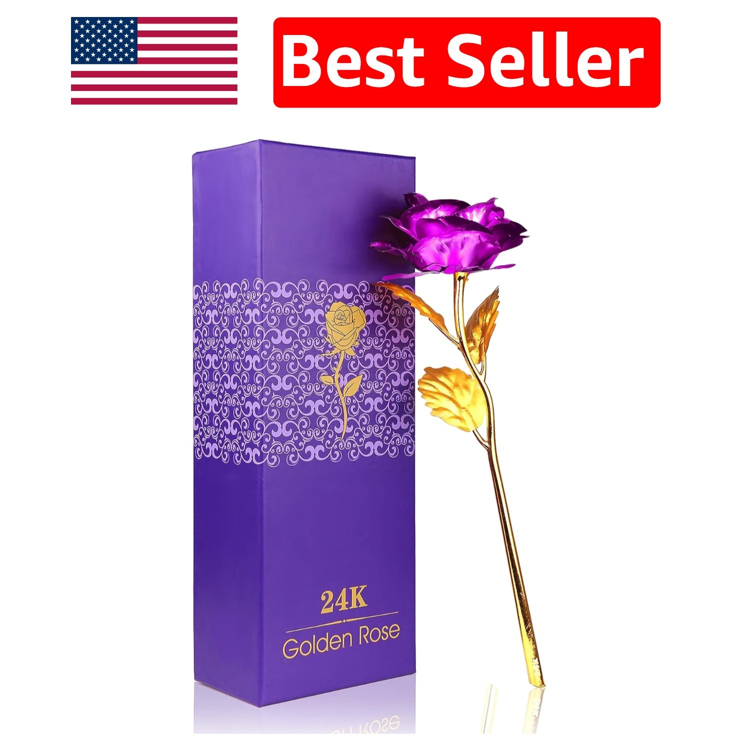 24K Gold Rose Gift in Luxury Box – Eternal Love Symbol for Special Occasions