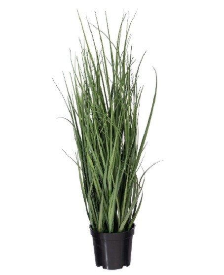 Vickerman 24″ Everyday Artificial Green Potted Ryegrass Faux Grass Plant Decor