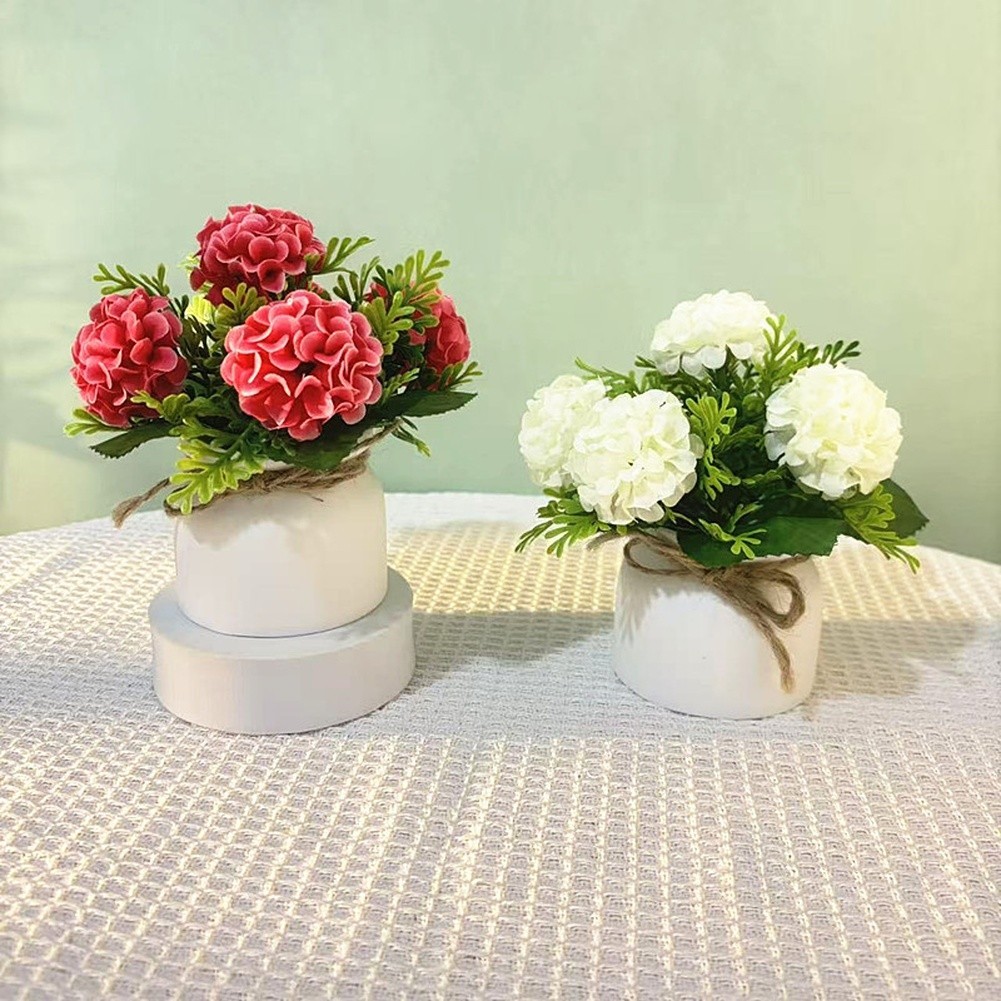 Chrysanthemum Potted Artificial Flowers for Year Round Indoor Outdoor Decor Use