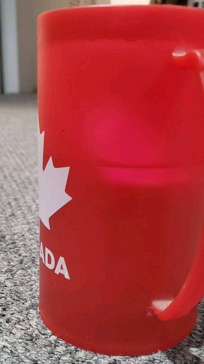Artificial Cup With Canada Flag Logo