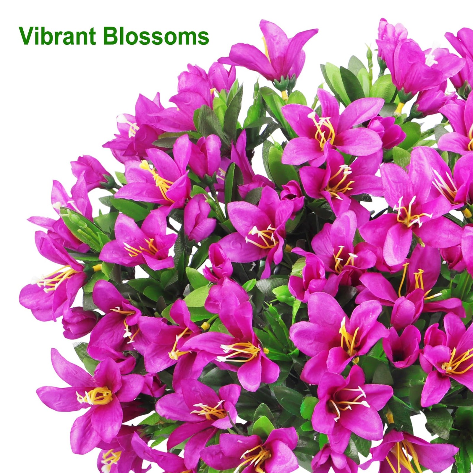 Ouddy Decor 8 Bundles Artificial Flowers for Outdoors, Fake Silk Flowers Azal…