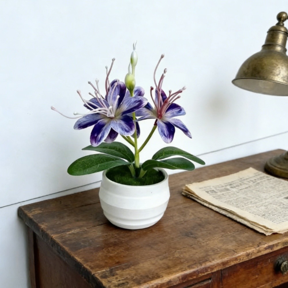 Artificial Jasmine Flower Plant with Flexible Stems for Home Decor Use