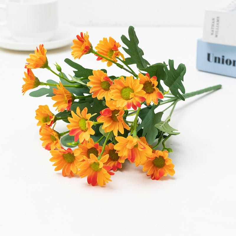21 Head Sunflower Daisy Bouquet, Chamomile, Artificial Flowers, Wedding Decor