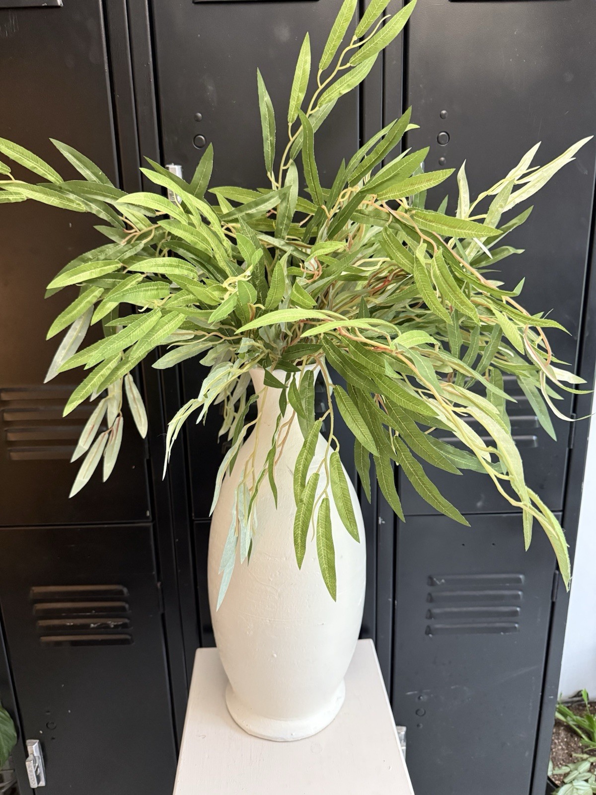 Faux Greenery Leaves, Stems Vase Included