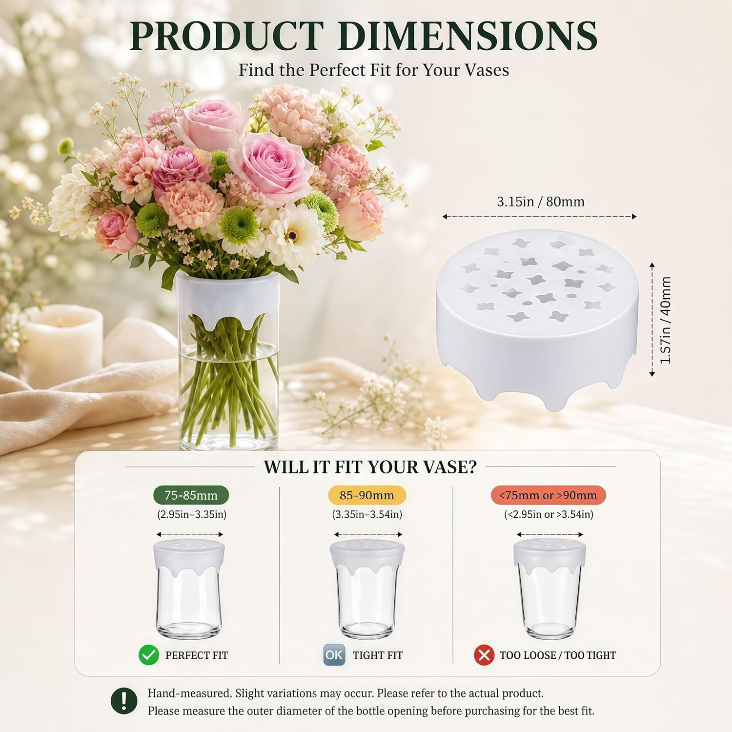 Silicone Blossom Grid Flower Arranger, Flexible Blossom Grid Floral Stem Holder