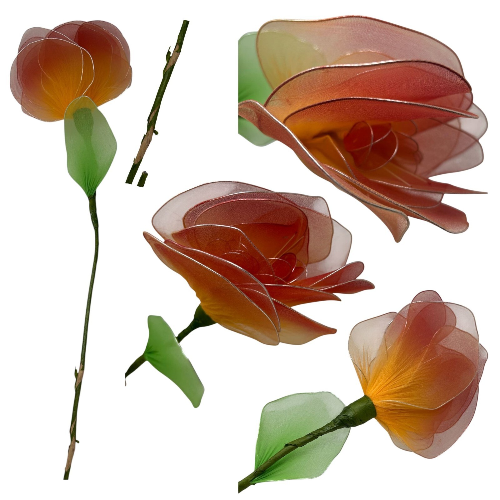 Handcrafted Artificial Multicolor Nylon Flowers Bouquet Home Event Decor
