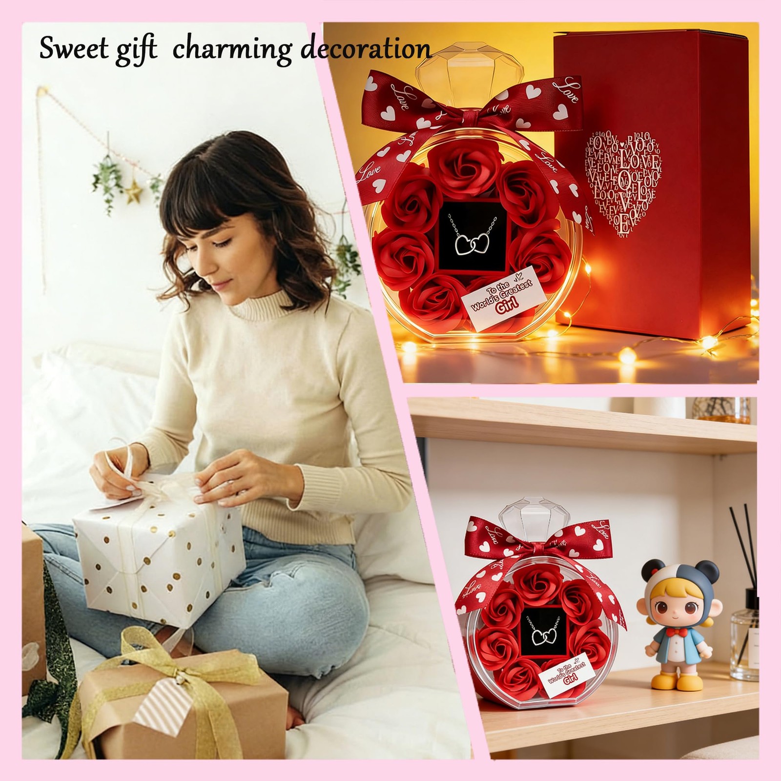 Gifts for Girlfriend Valentines Day Anniversary Cute Artificial Soap Rose Flo…