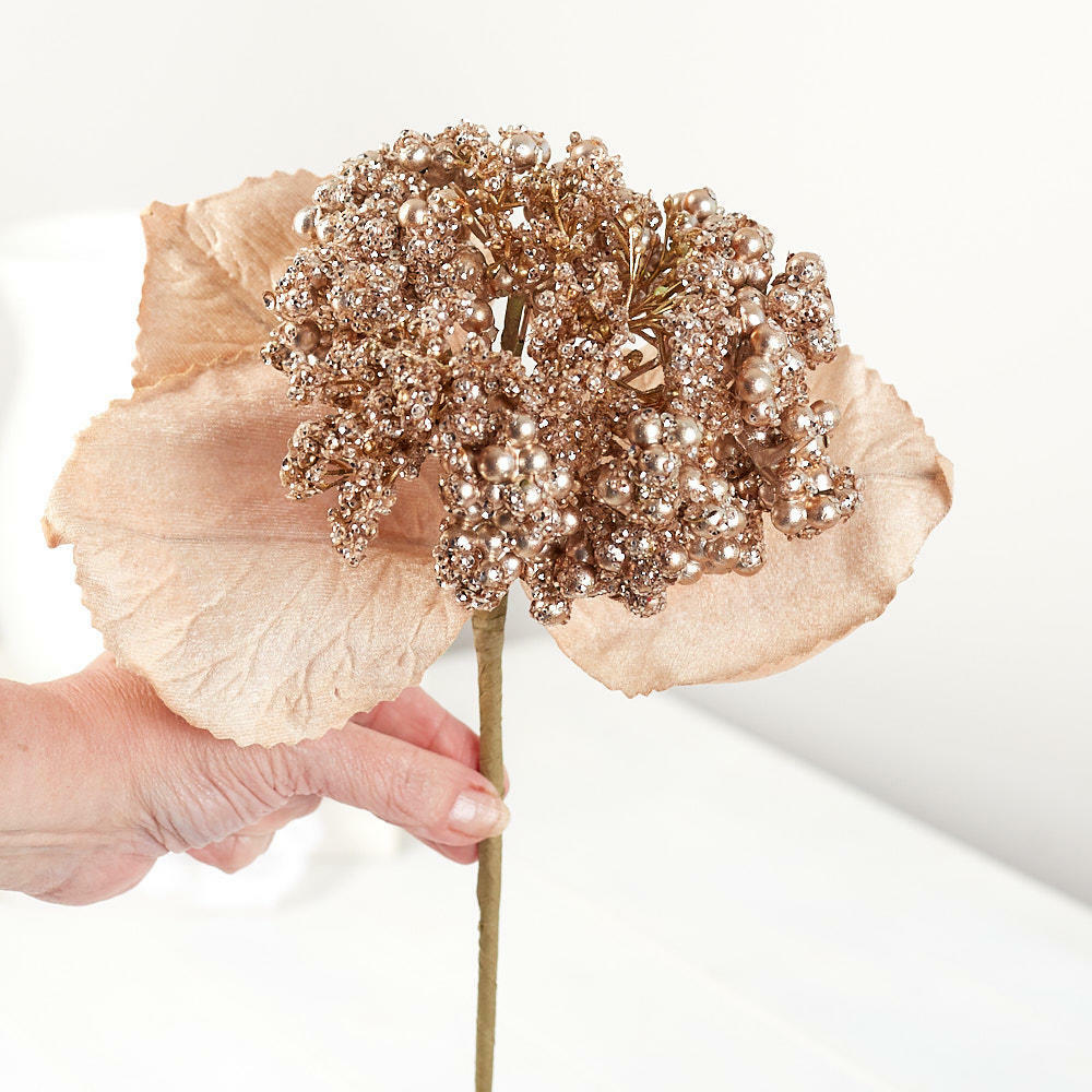 Platinum Sequined Berry Cluster Embellishing Pick