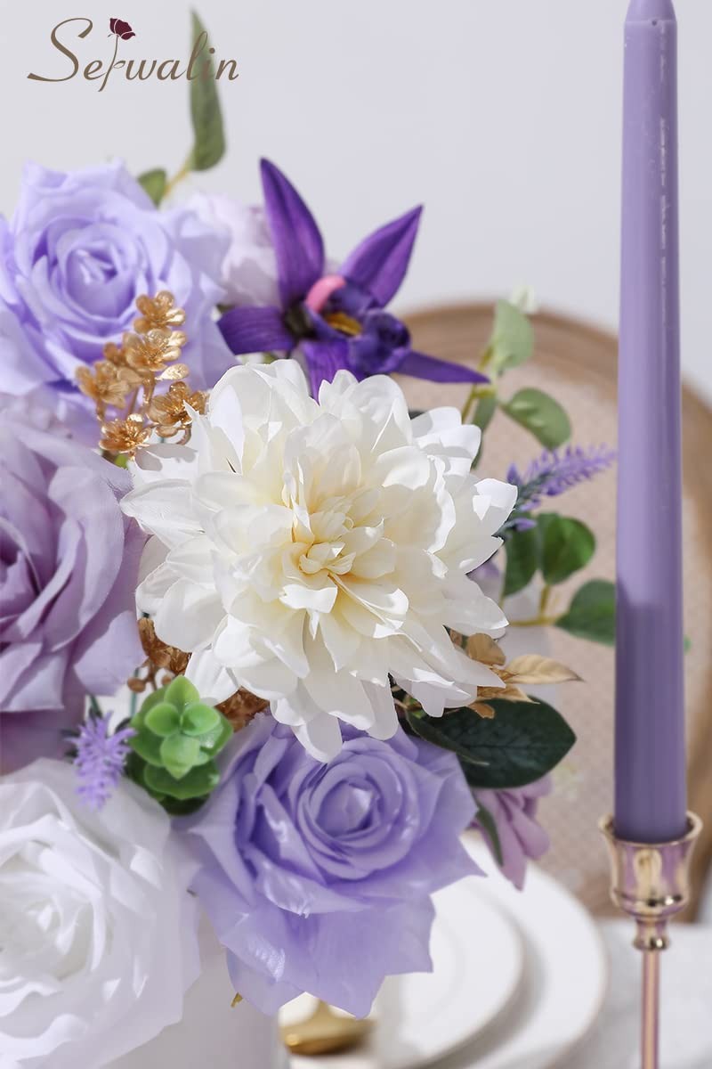 Artificial Flowers Combo Blue Fake Flowers for Wedding Home Decor