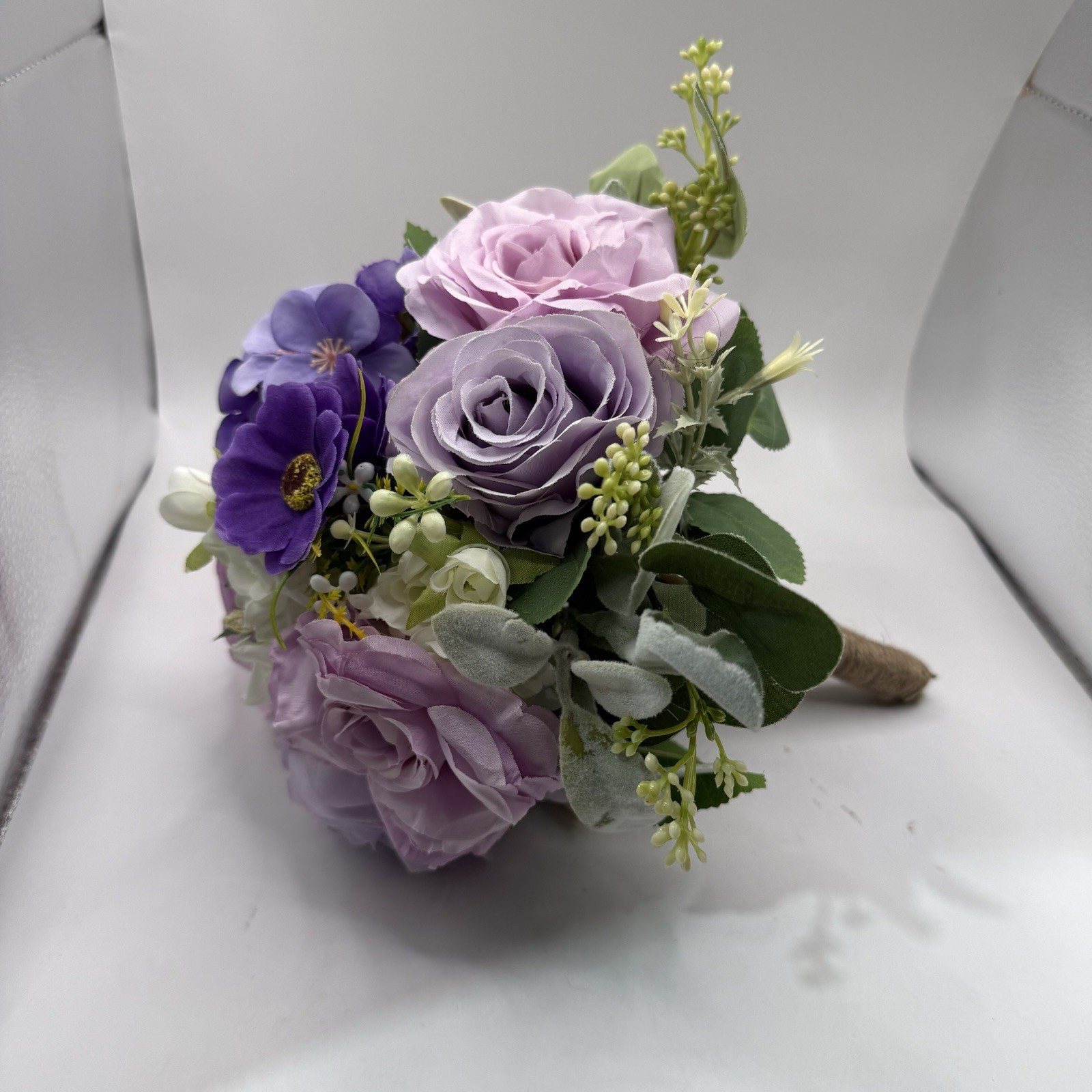 Wedding Bouquet Bride Bridal Bridesmaid Centerpiece Artificial Flowers Lilac