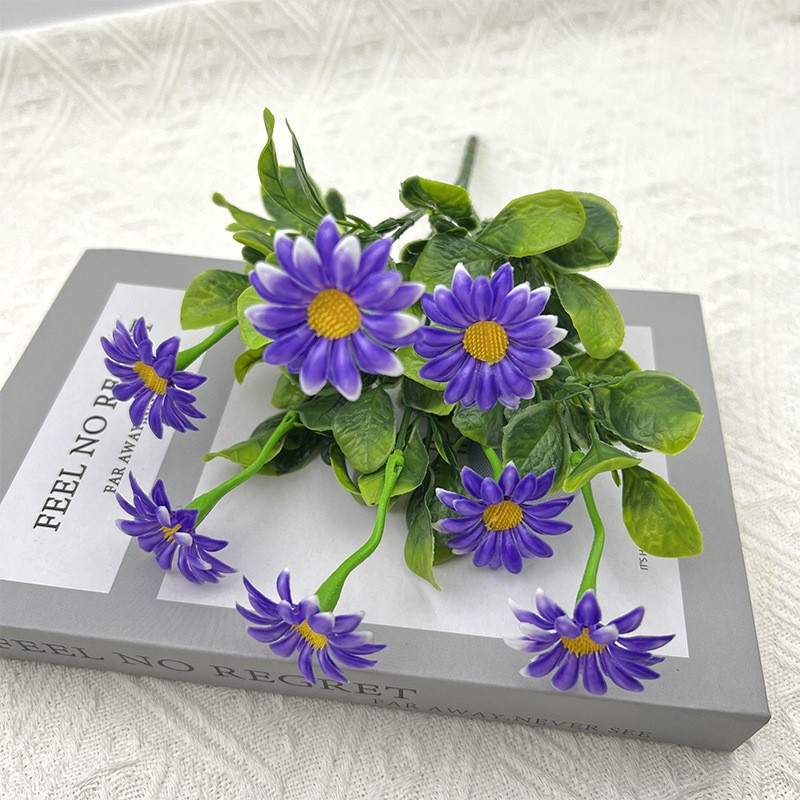 5Pcs/10Pcs Artificial Daisy Bouquet Fake Chamomile Flowers Indoor Outdoor Decor