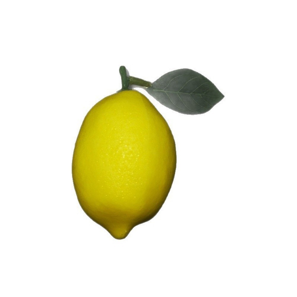 Foam Simulated Lemon Model With Leaves For Home Display And Photography