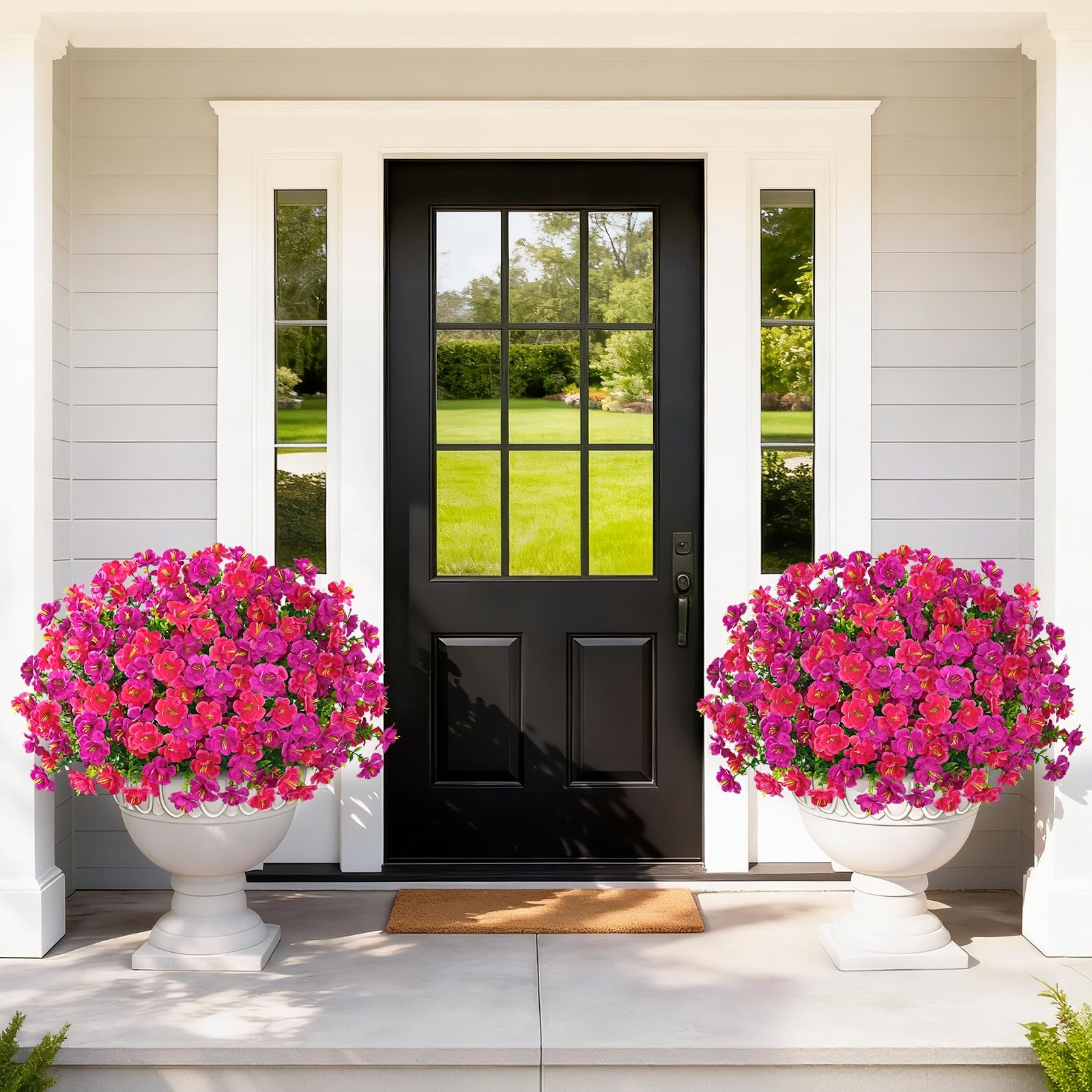 24 Bundles Look Real Artificial Flowers for Outdoors, Realistic Fake Outdoor …