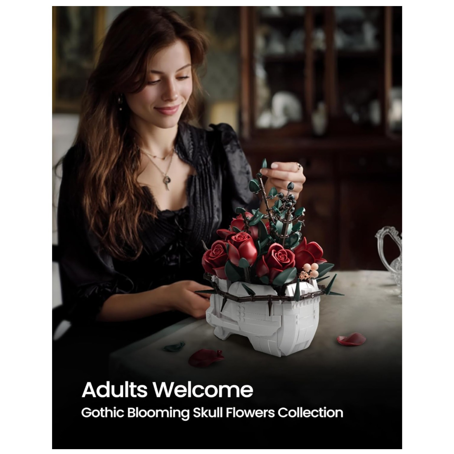 Horror Skeleton Floral Collection Kit for Adults