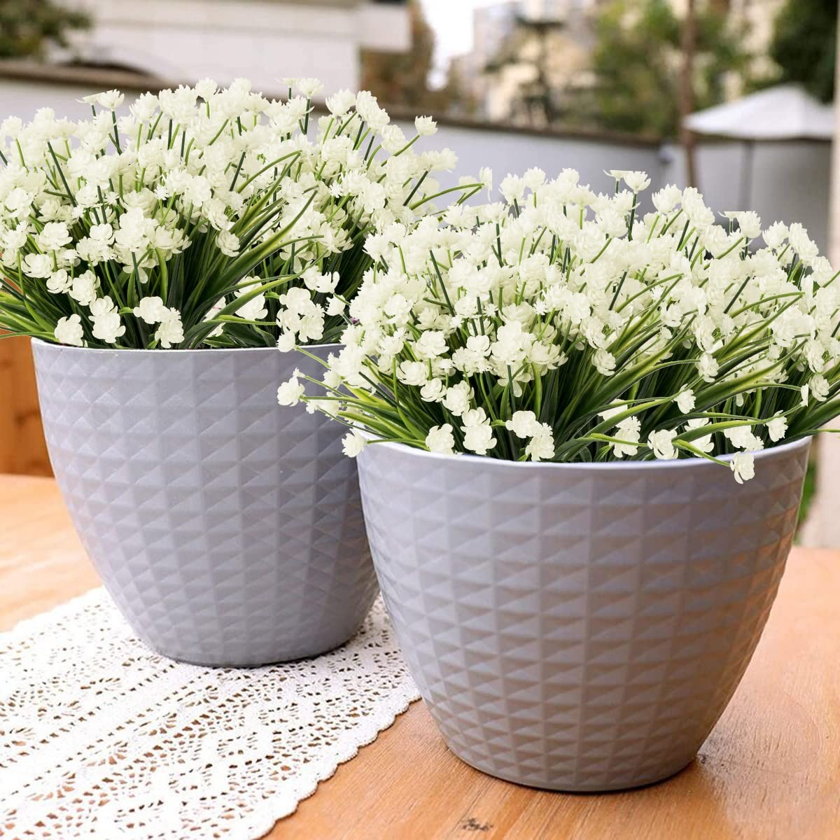 Artificial Flowers for Outdoors,20 Bundles UV Resistant Outdoor Fake Daffodil…