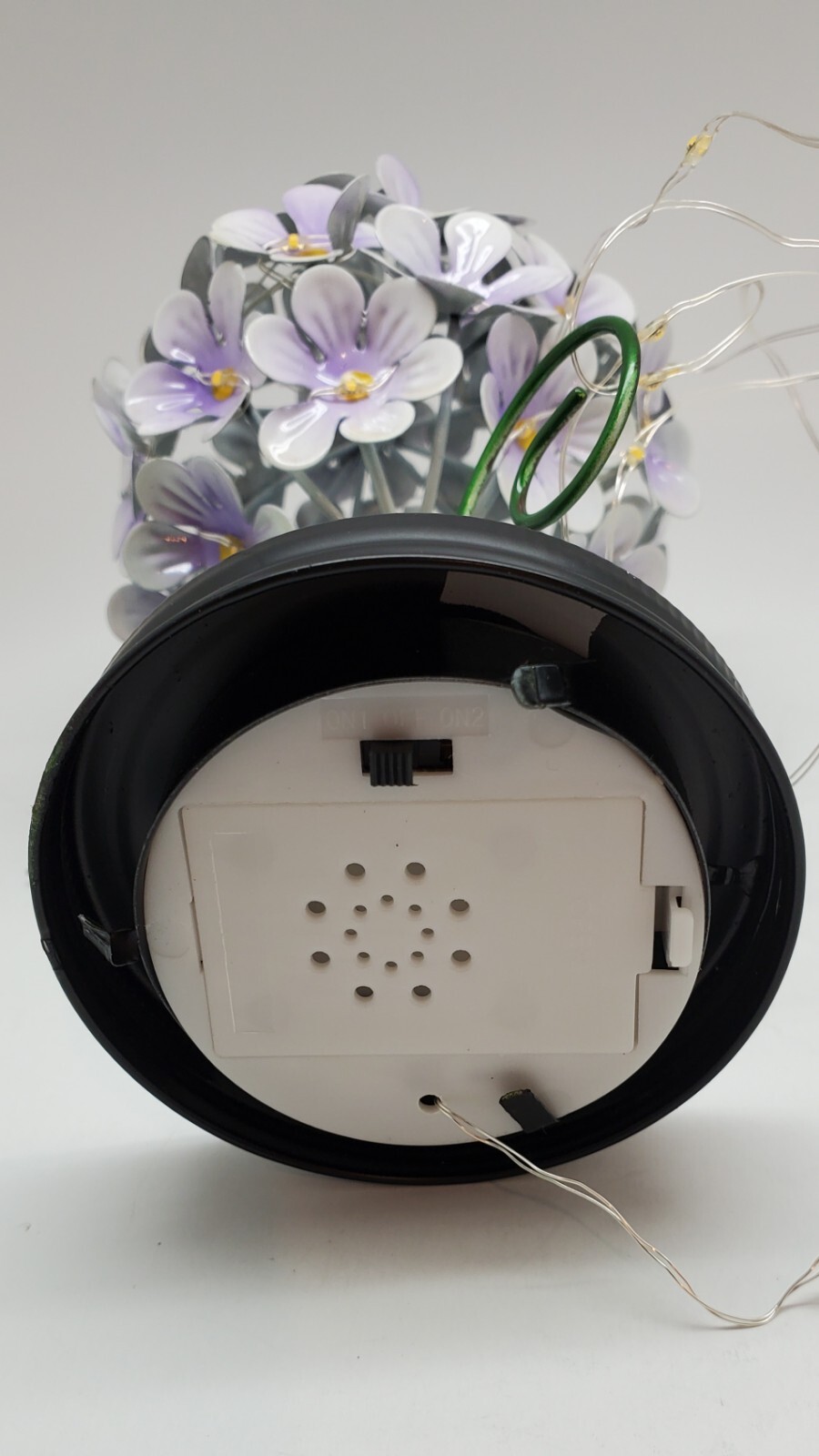 LED Lighted Metal Hydrangea in Jar with fairy light, Ultimate in.. Purple Q9