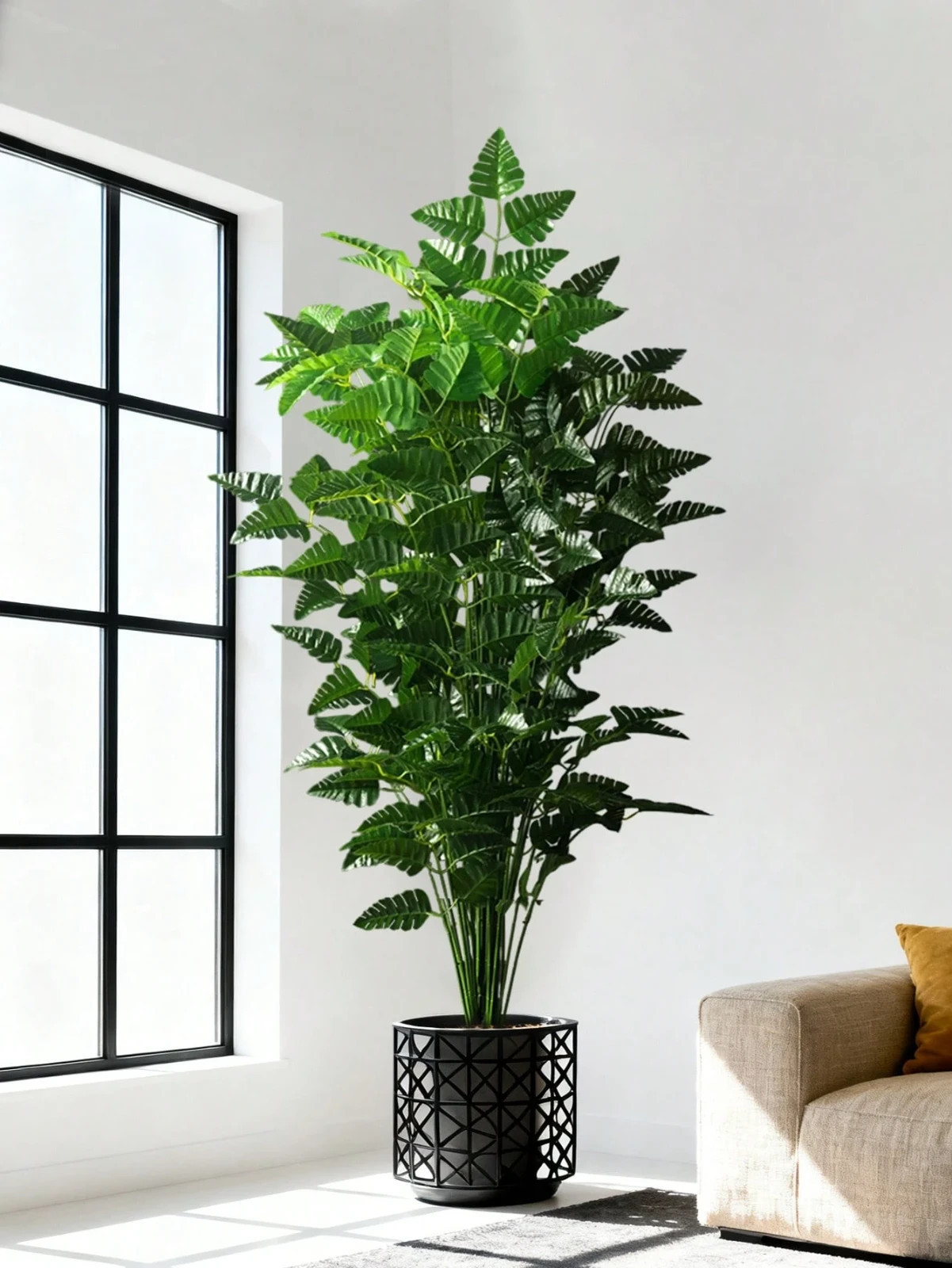 115 cm/45.27 XL inch Large Artificial Persia Leaves Tree Fake Palm Plants