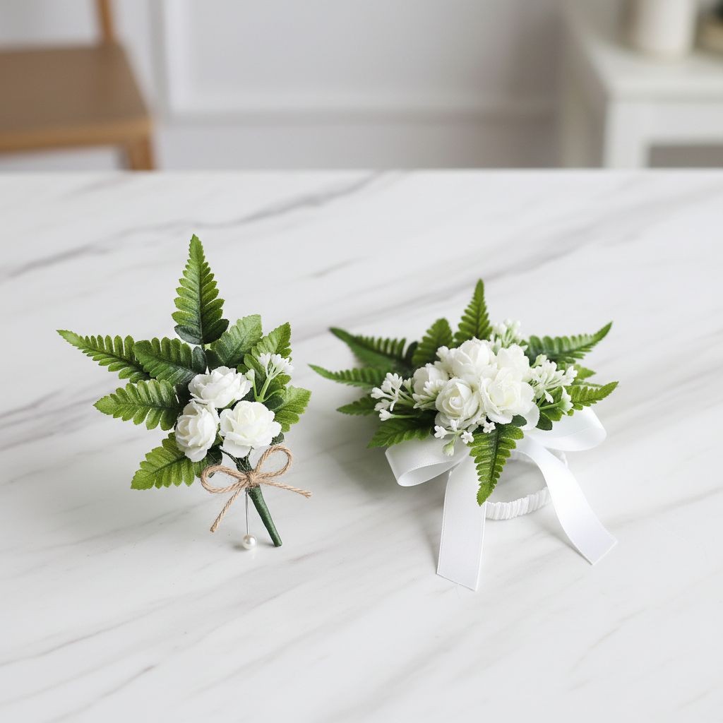 Artificial Fern Stems Greenery Bundle 10 Stems Faux Leather Fern Leaves Greenery
