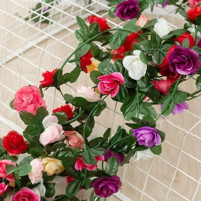 Red Artificial Peony Flower Garland, Silk Hanging Vine, 72 Inches, for Weddin…