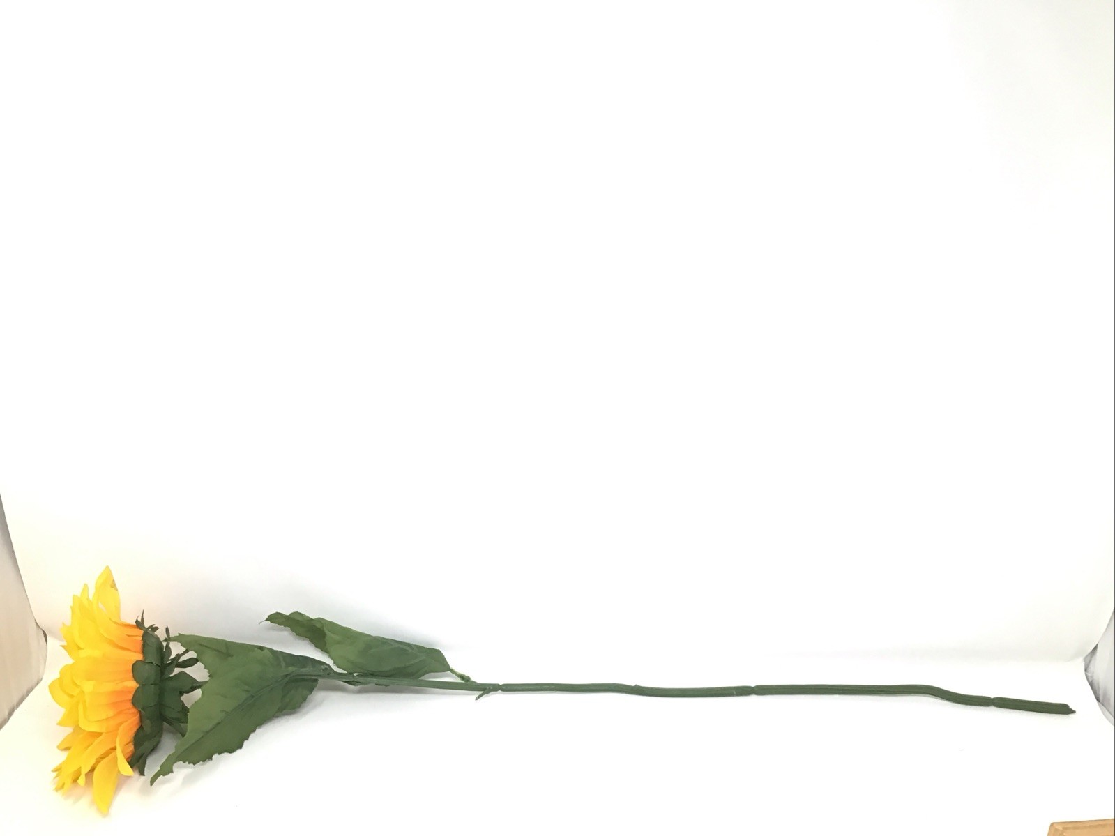 Sunflower Floral Pick Large 26” Pick 6” Bloom Artificial Silk Single Floral Pick